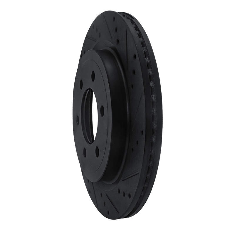 Ford F-150 Brake Rotor (1) - Rear Right - R1 Concepts - Drilled & Slotted - Black - `18-`21